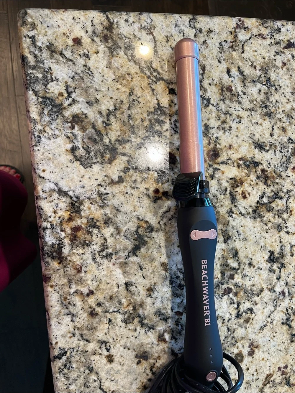 Beachwaver B1 Rose Gold Curling Iron - Sleek Home Styling Tool